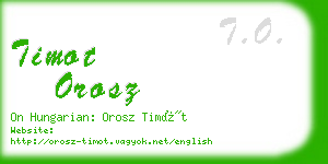 timot orosz business card
